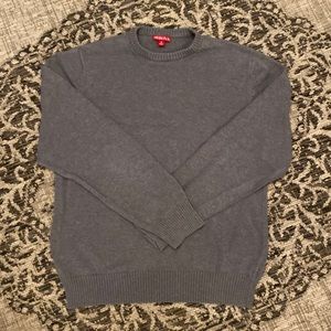 Men’s gray cotton knit sweater, size small